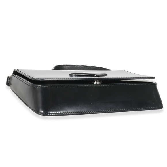 Prada Black Brushed Leather Shoulder Bag - Picture 6 of 8